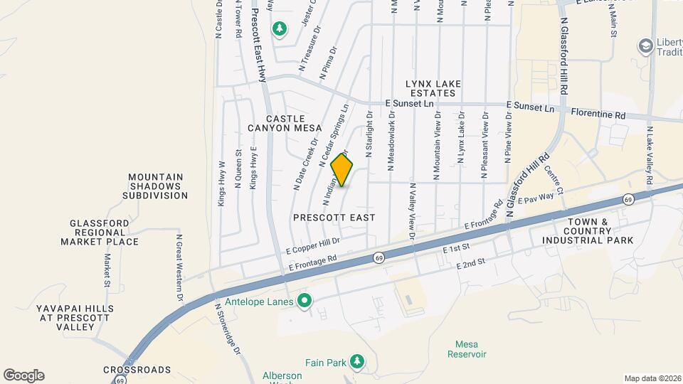 2868 N Superstition Ln Map and Location Details