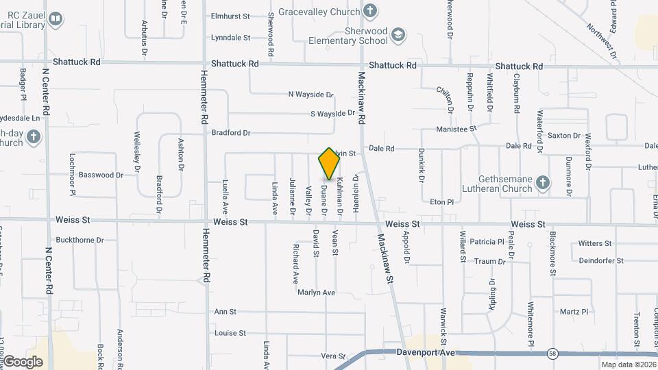 2620 Duane Dr Map and Location Details