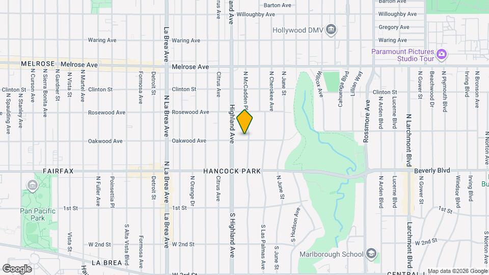 401 N McCadden Pl Map and Location Details