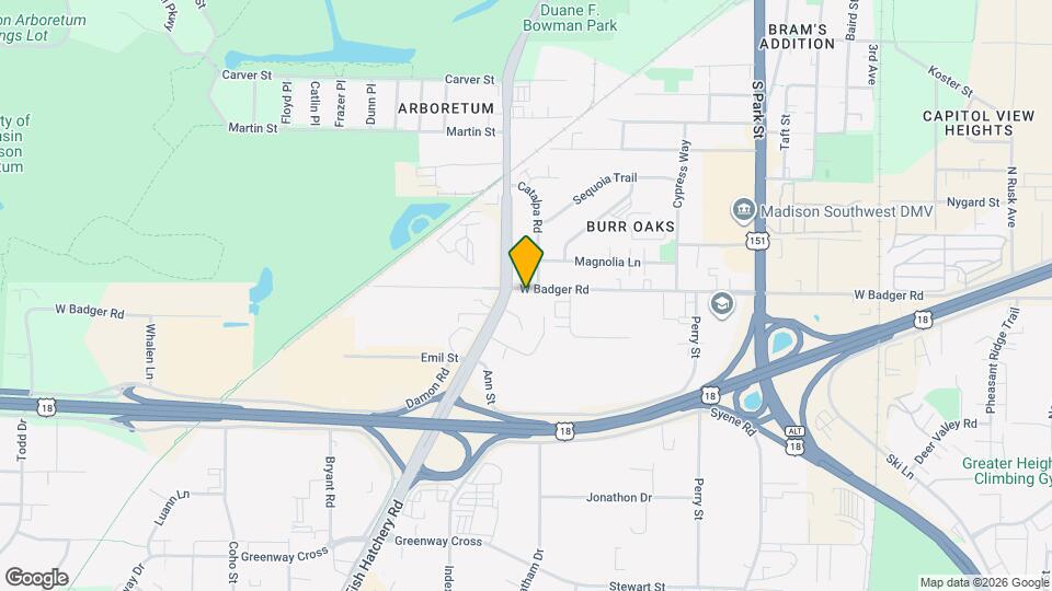 Badger Apartments Map and Location Details