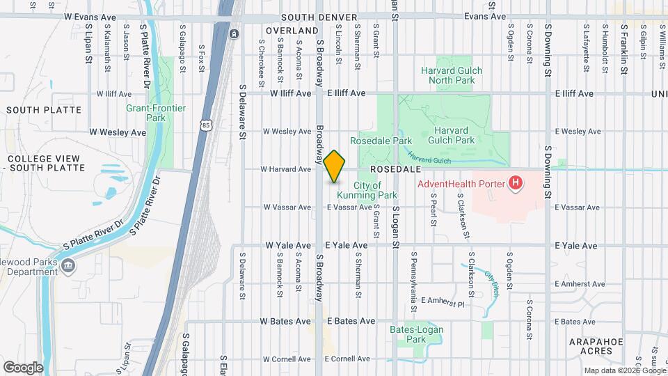 2543 S Lincoln St Map and Location Details