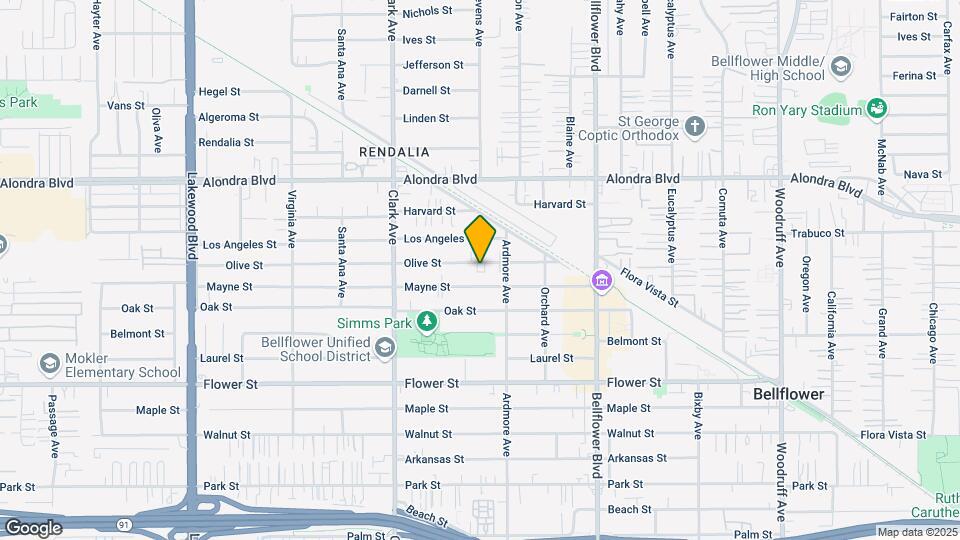 9540-9544 Olive St Map and Location Details
