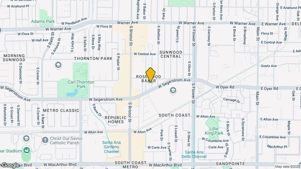 2718 S Rosewood Ave Mapa y Detalles de la Ubicación
