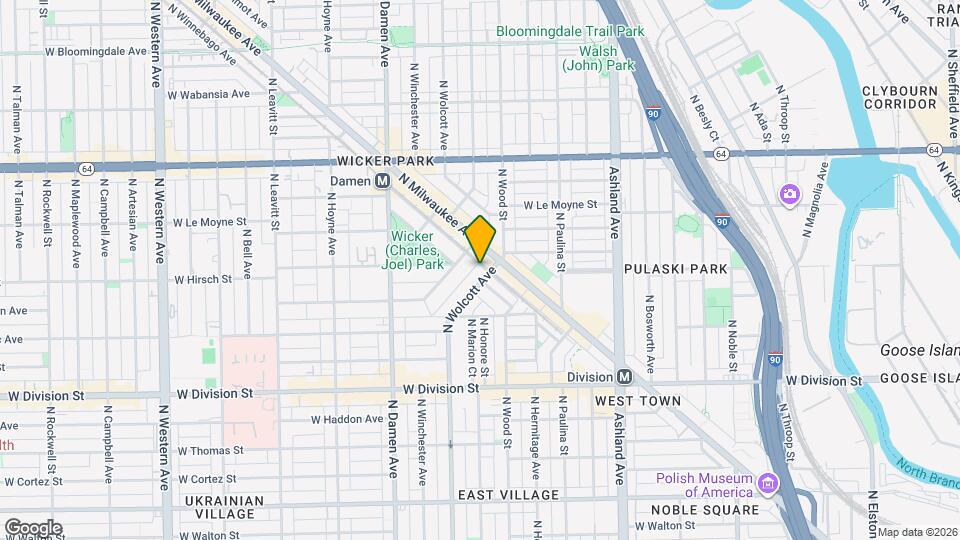 1378 N Wolcott Ave Mapa y Detalles de la Ubicación