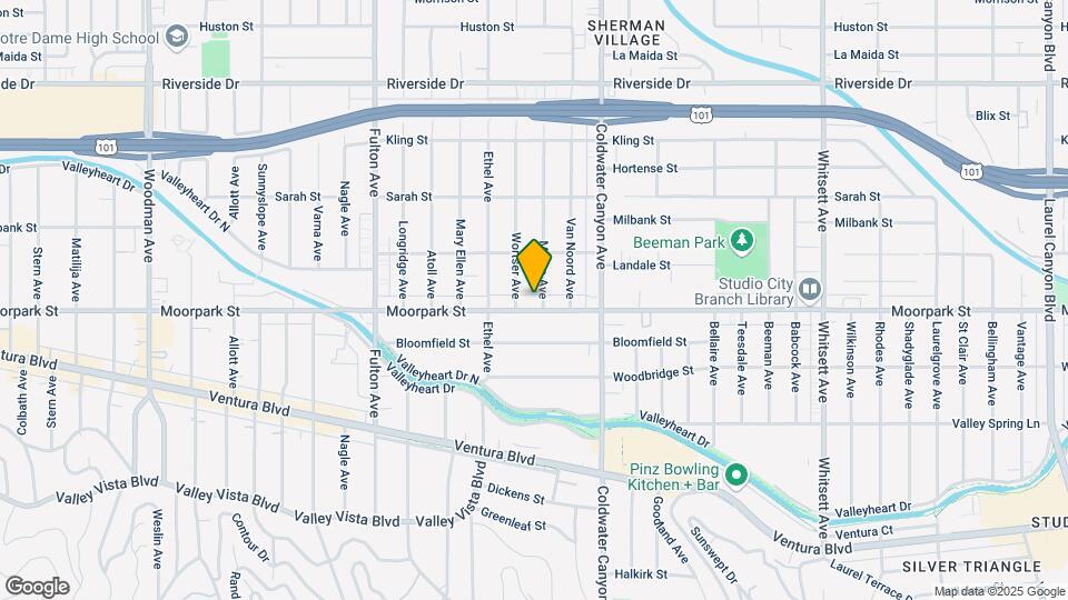 13009 Moorpark St Map and Location Details