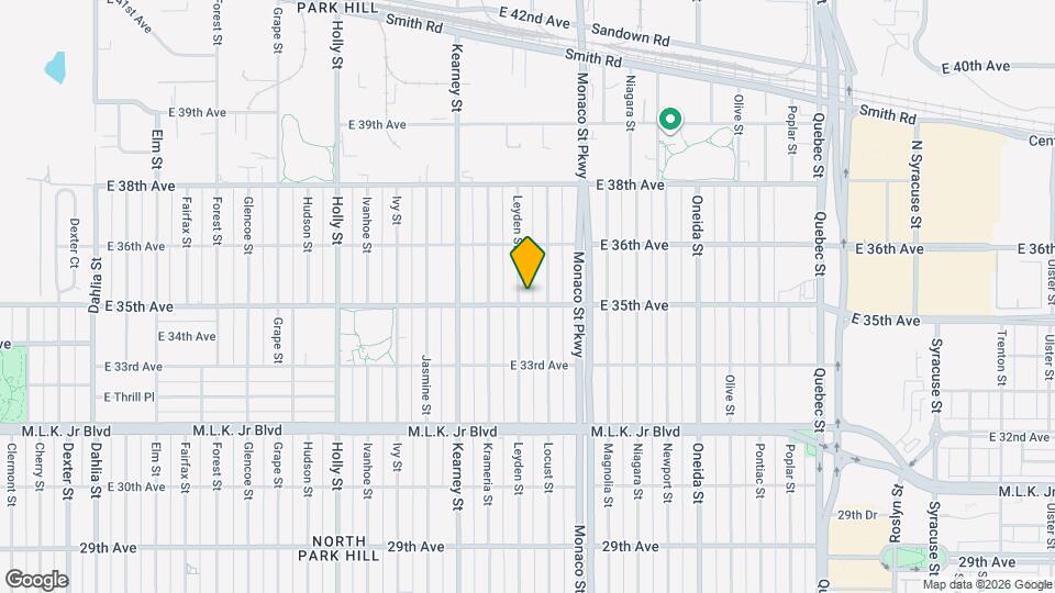 3508 Leyden St Map and Location Details