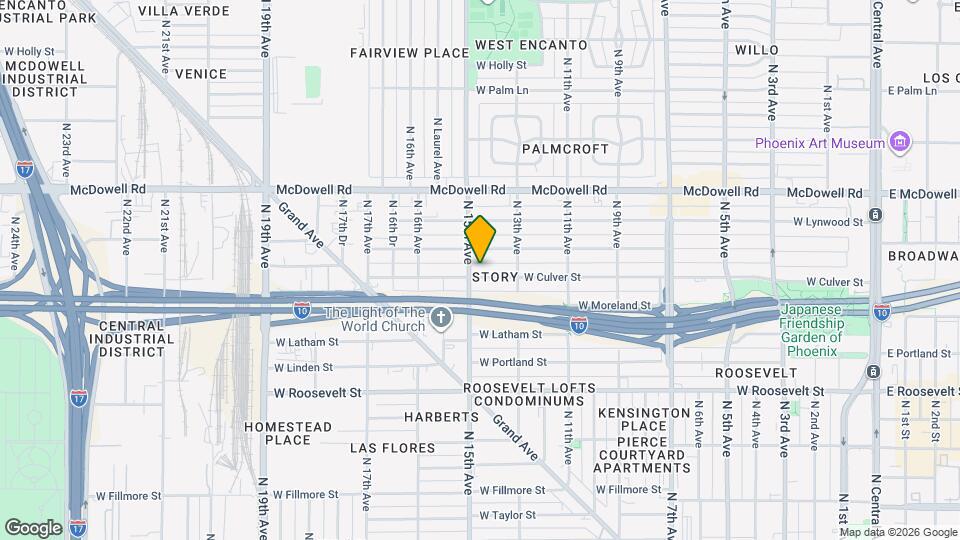 1338 W Culver St Map and Location Details