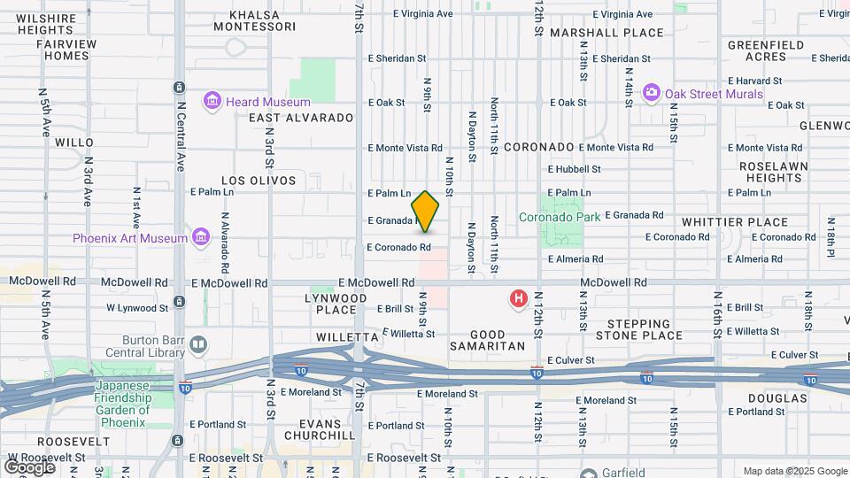922 E Coronado Rd, Unit #2 Map and Location Details