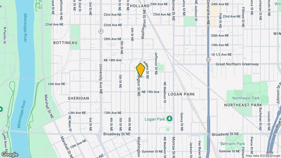 1603 NE Washington St Map and Location Details