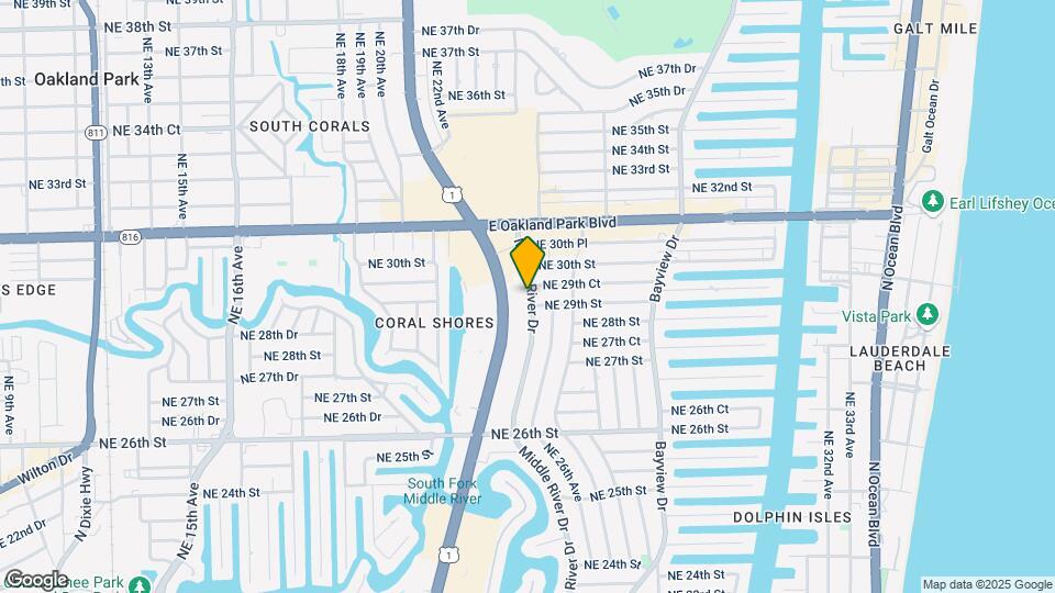 2909 Middle River Dr Map and Location Details