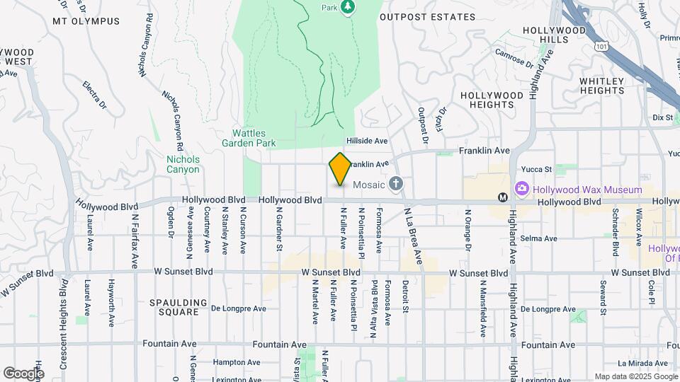 1710 N Fuller Ave Map and Location Details