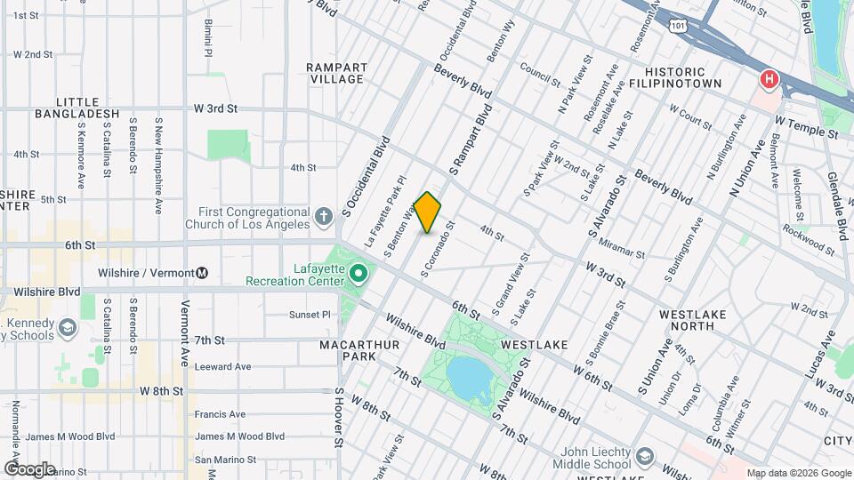 434 S Rampart Blvd Mapa y Detalles de la Ubicación