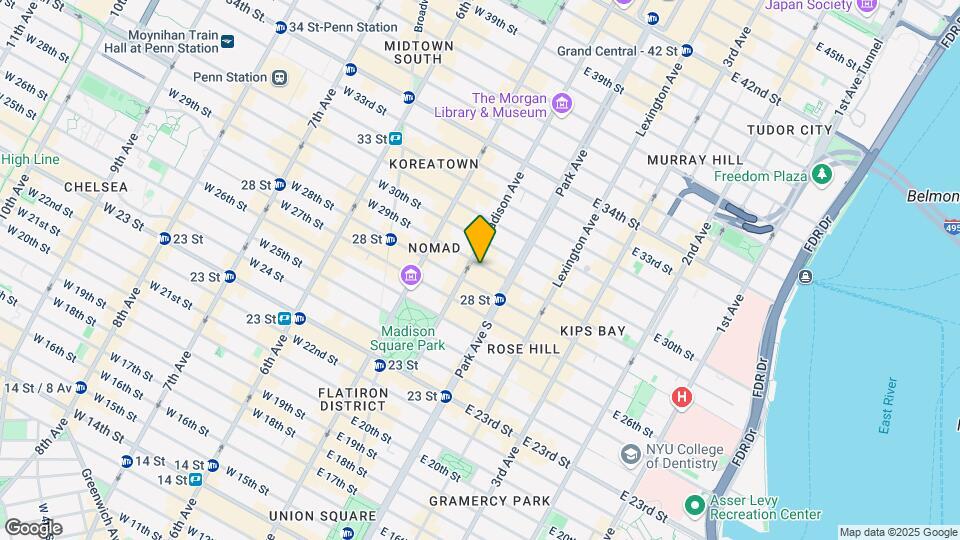 28 E 29th St Map and Location Details