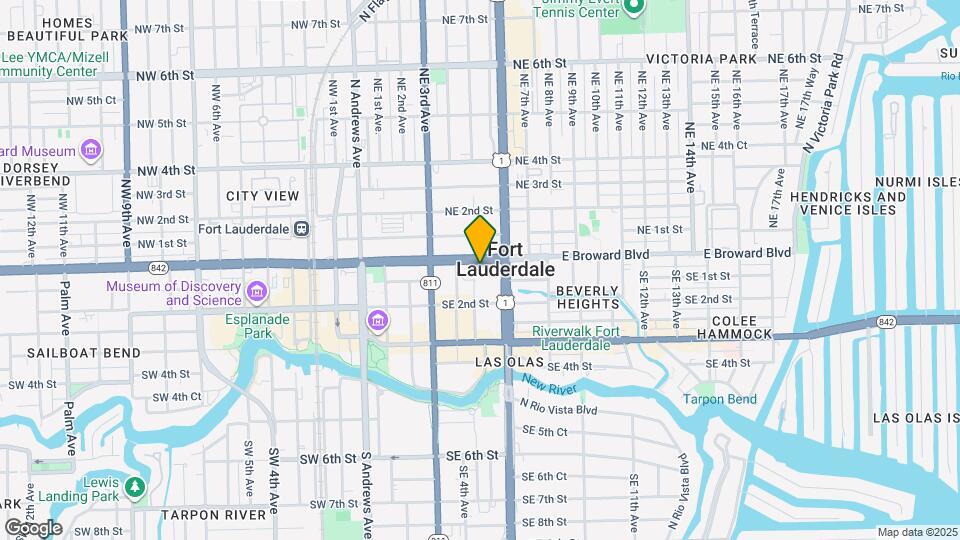 500 E Broward Blvd Map and Location Details