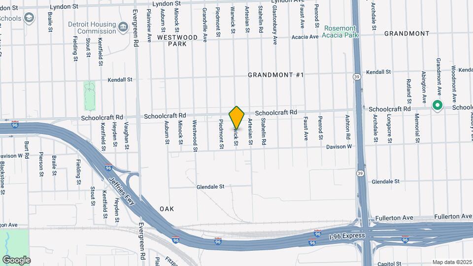 13576 Warwick St Map and Location Details