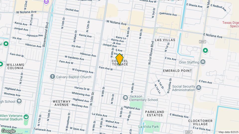 600 Fern Ave Mapa y Detalles de la Ubicación