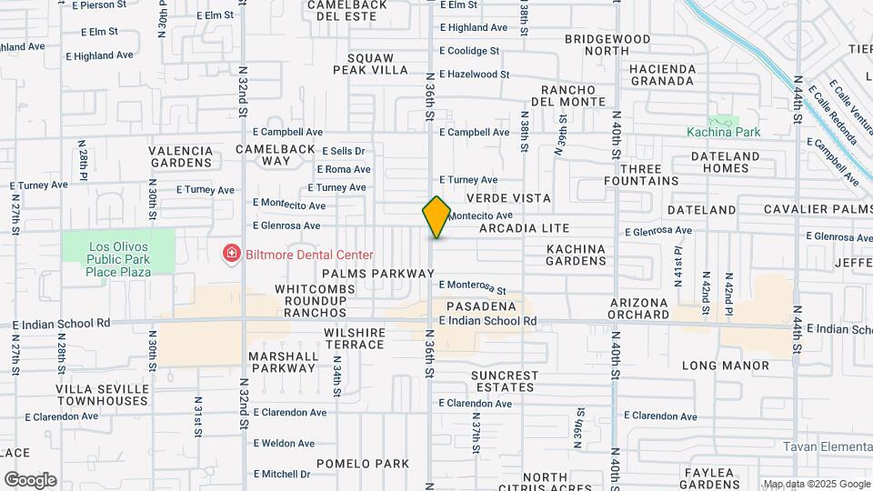3601 E Glenrosa Ave Map and Location Details