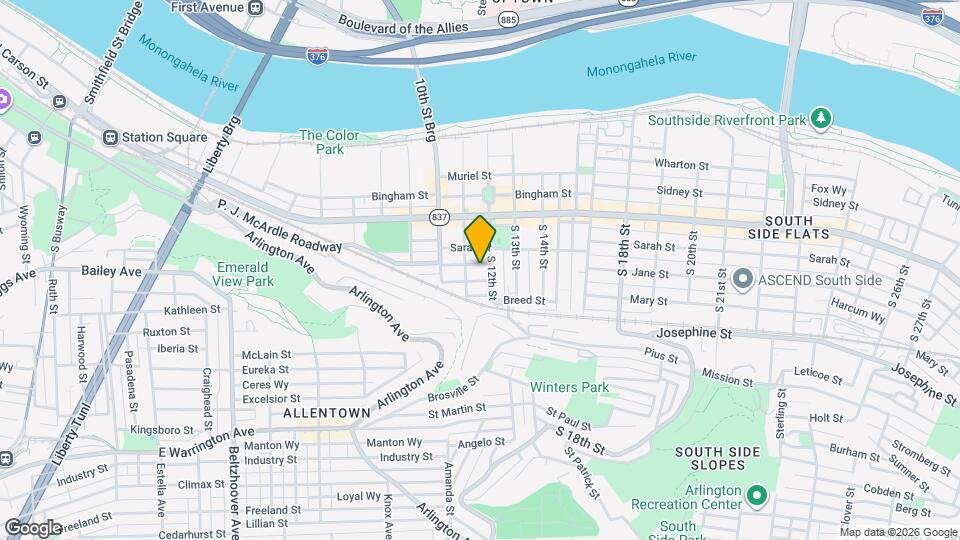 1116 Bradish St, Unit 1 Map and Location Details
