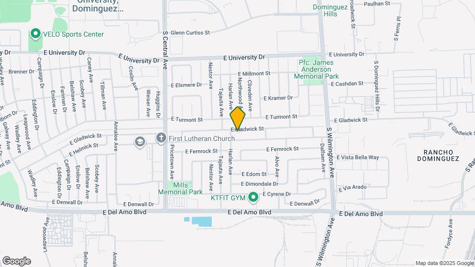 1540 E Gladwick St Map and Location Details