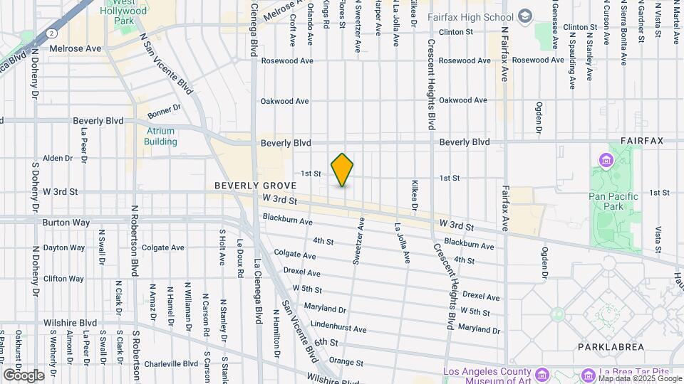 121 S Flores St Map and Location Details