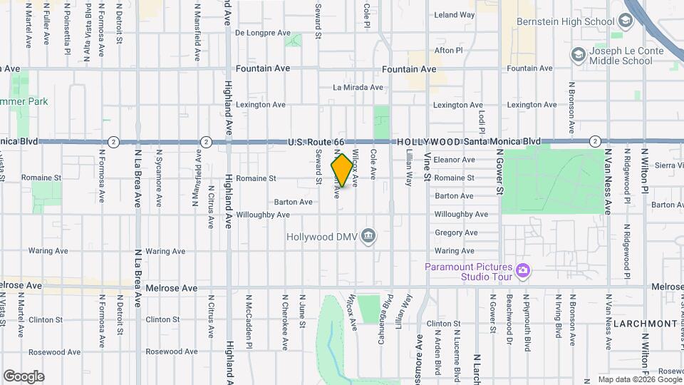 936 N Hudson Ave, Unit 301 Mapa y Detalles de la Ubicación