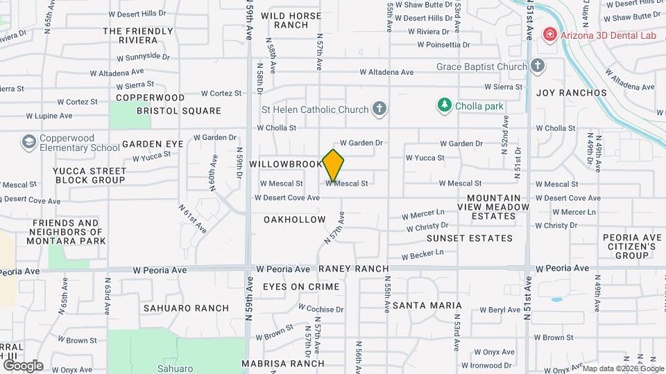 5639 W Mescal St Map and Location Details