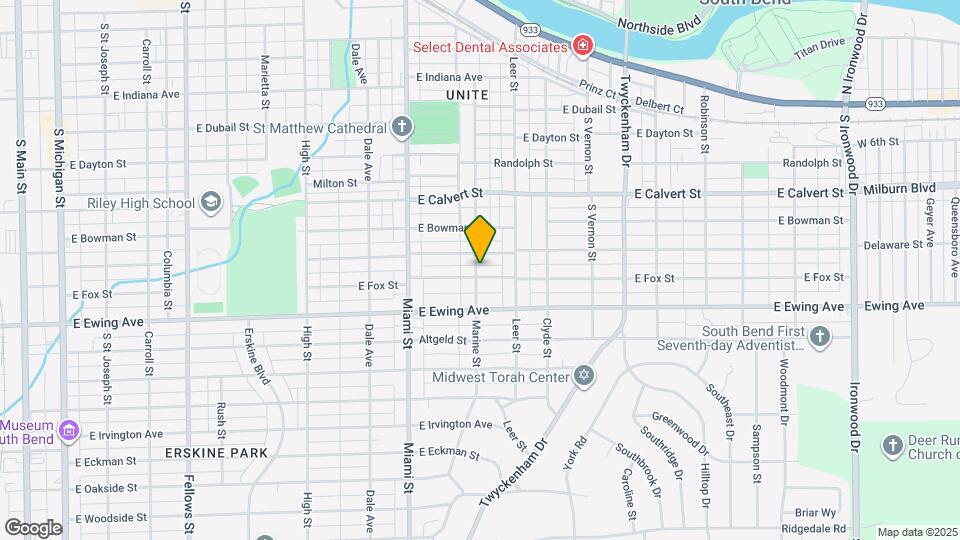 1201 E Fox St Map and Location Details