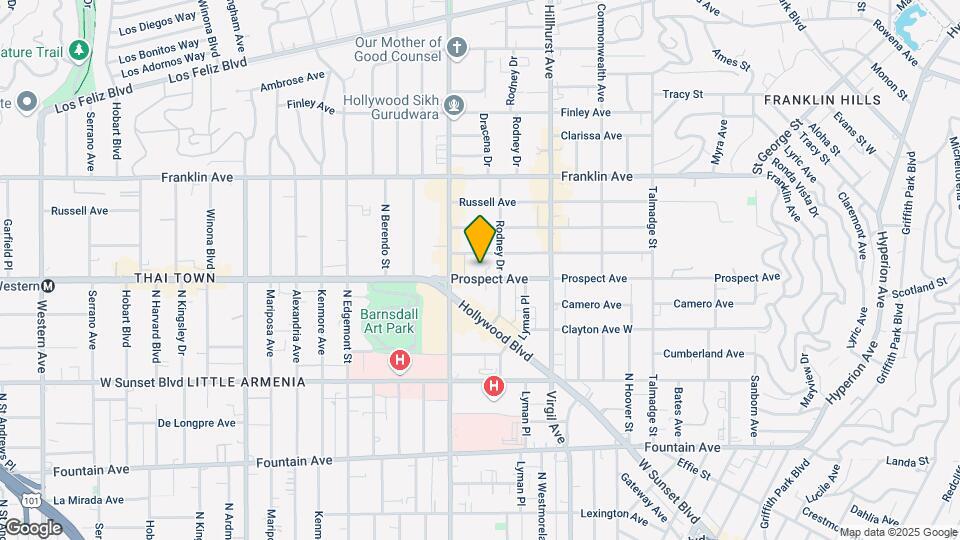 4623 Prospect Ave Map and Location Details