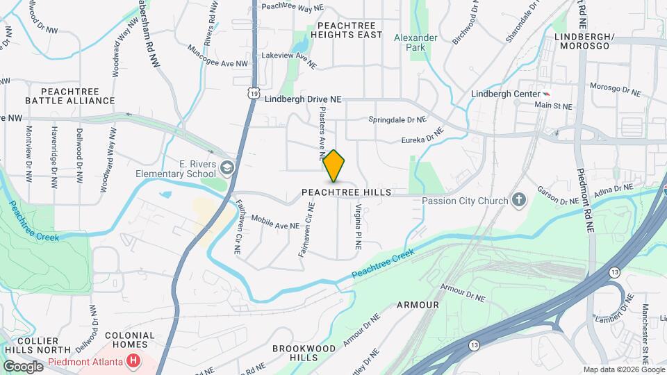 162 Peachtree Hills Ave NE Map and Location Details