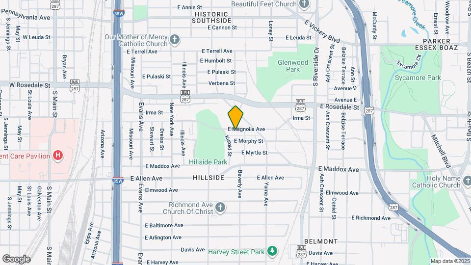 1260 E Magnolia Ave Map and Location Details
