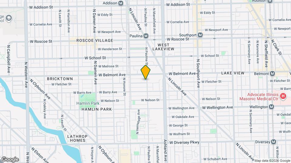 3136 N Paulina St Map and Location Details