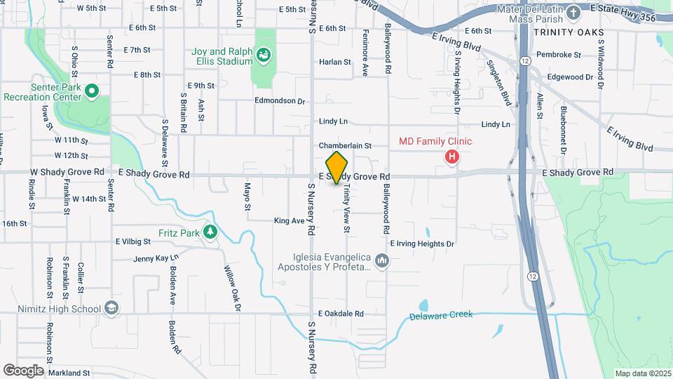 1030 E Shady Grove Rd Mapa y Detalles de la Ubicación