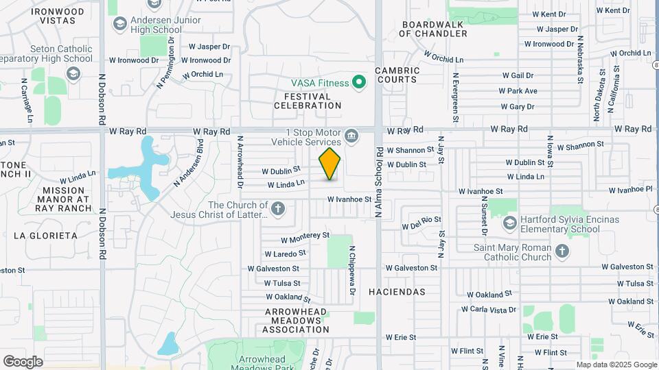 1141 W Linda Ln Map and Location Details