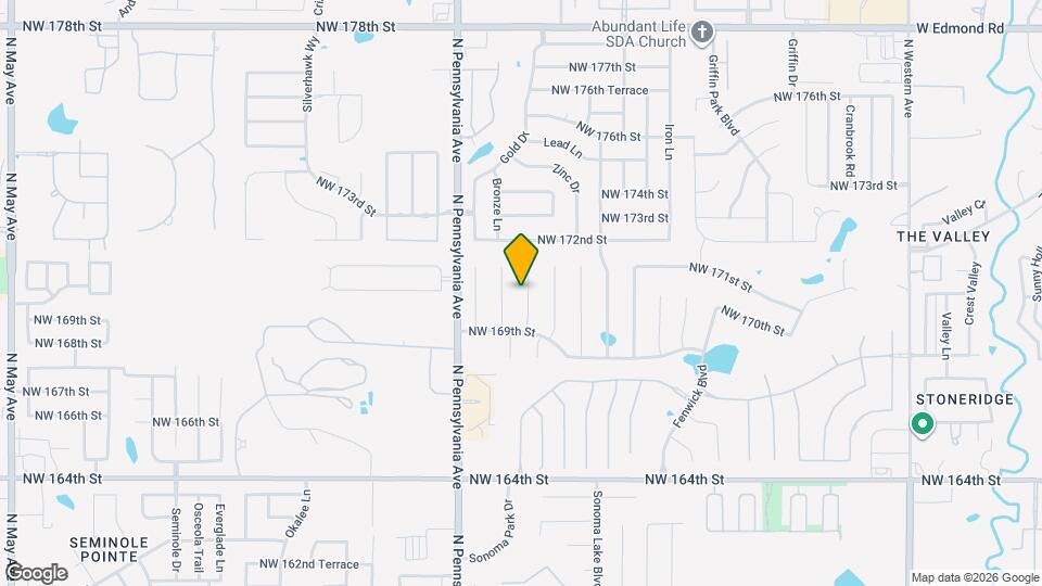 17105 Gladstone Ln Map and Location Details