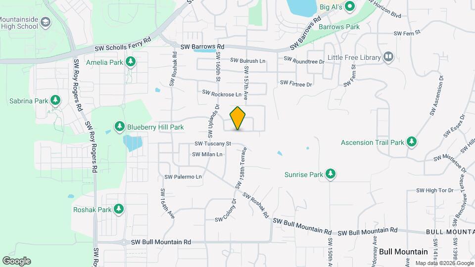 15838 SW Bristlecone Way Mapa y Detalles de la Ubicación