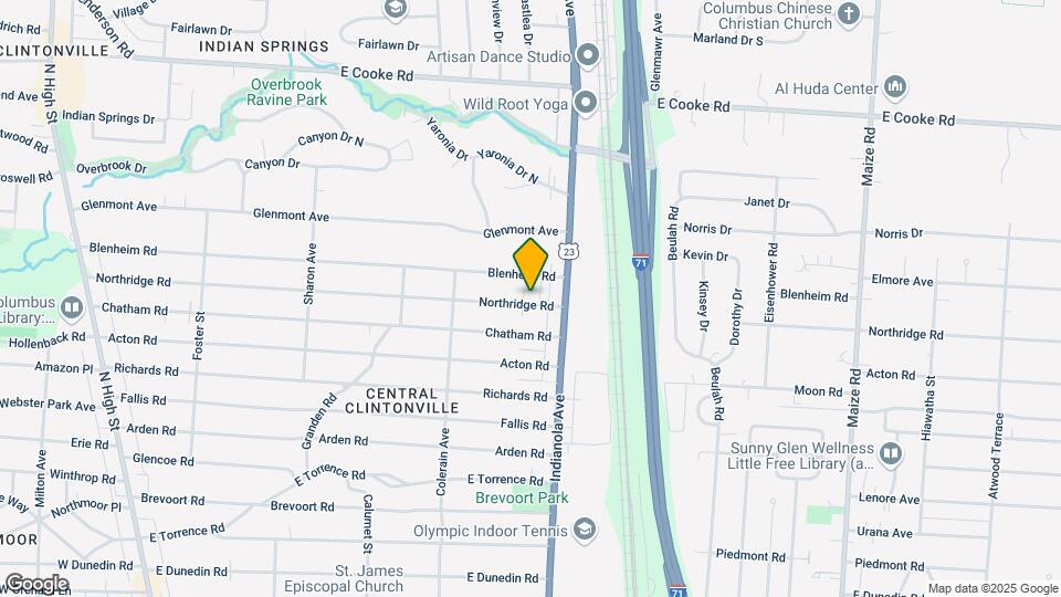 614 Northridge Rd Map and Location Details