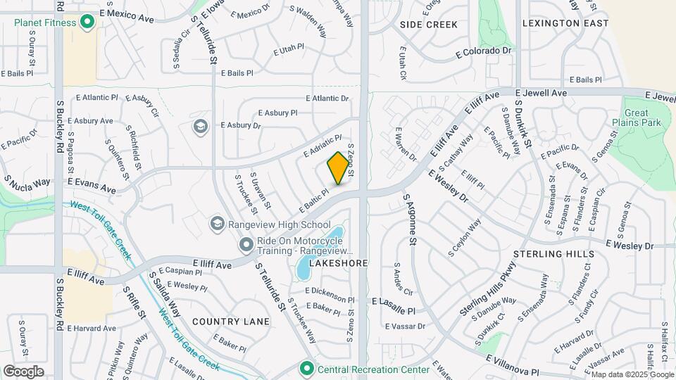 18298 E Baltic Pl Map and Location Details