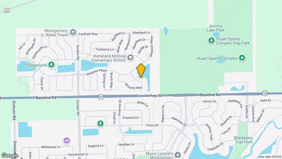 1836 Waverly Way Map and Location Details