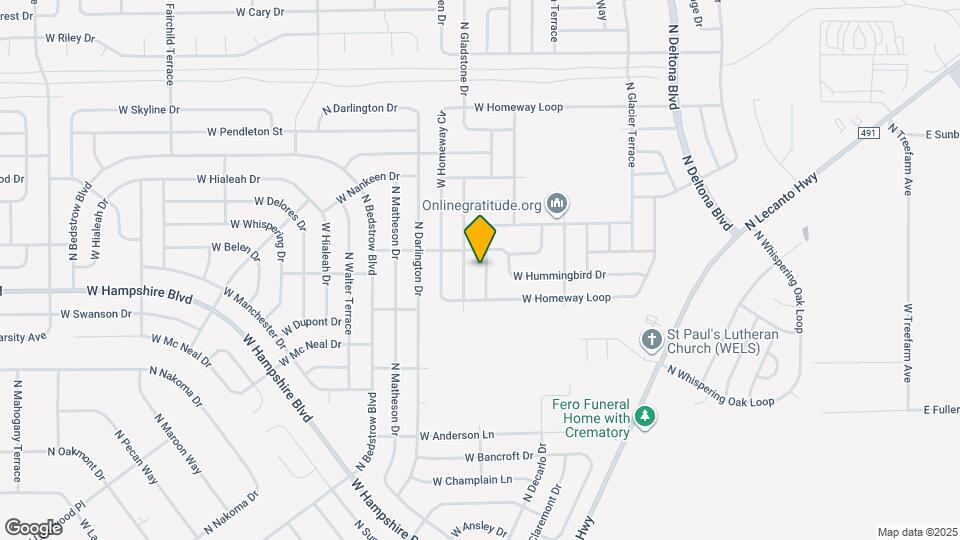 6374 N Falmouth Terrace Map and Location Details