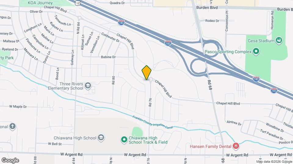 7607 Coldwater Dr Map and Location Details
