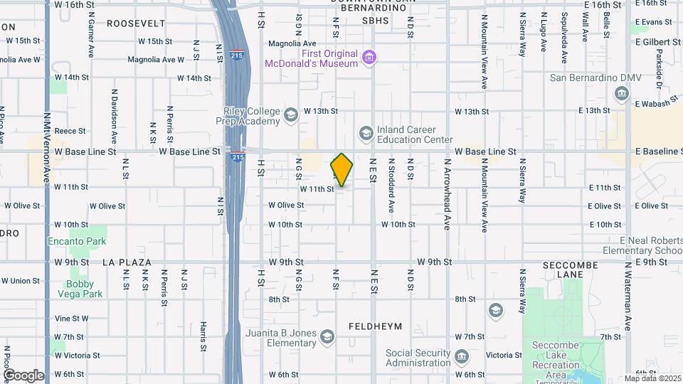 1091 N F St Map and Location Details