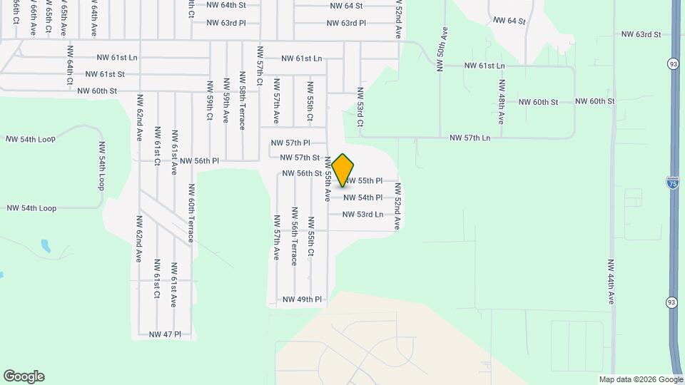 5447 NW 54th Pl Map and Location Details