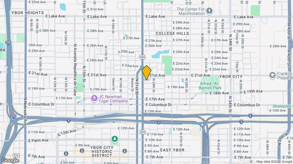 2210 E 20th Ave Map and Location Details