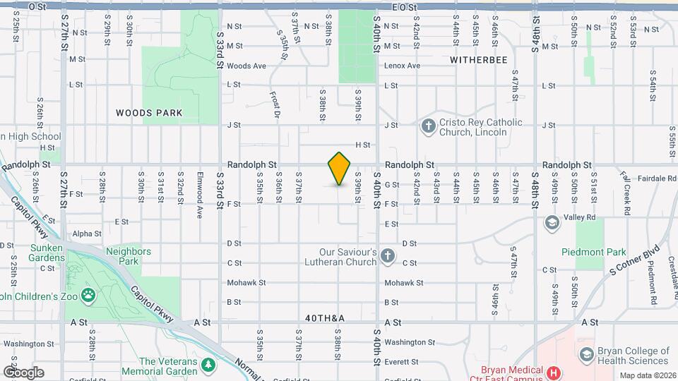 800 S 38th St Map and Location Details