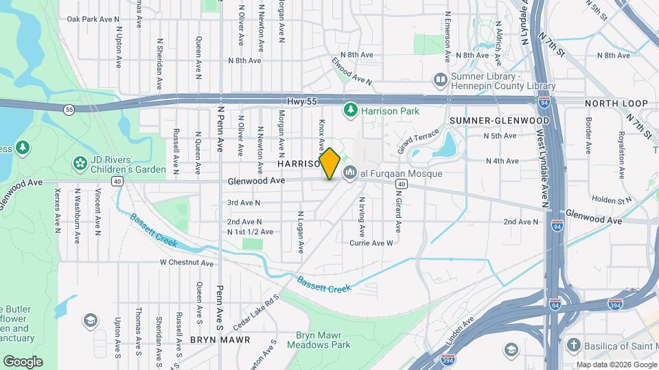 1611 Glenwood Ave Map and Location Details