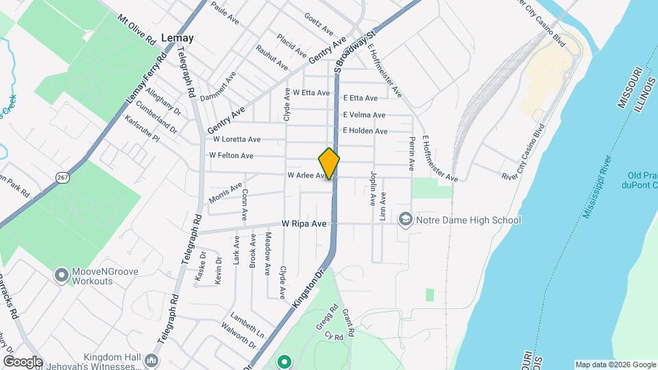 9809 S Broadway Map and Location Details