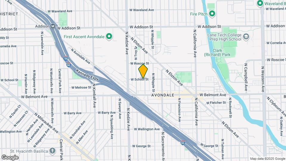 3250 N Albany Ave Map and Location Details