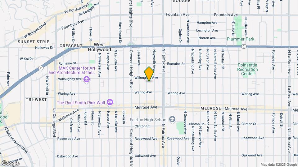 832 N Edinburgh Ave Map and Location Details
