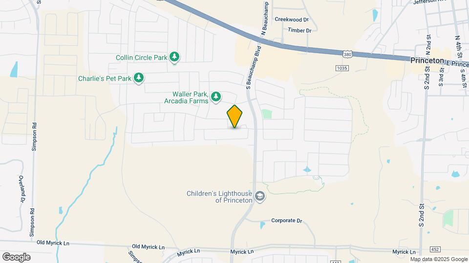 813 Evergreen St Map and Location Details