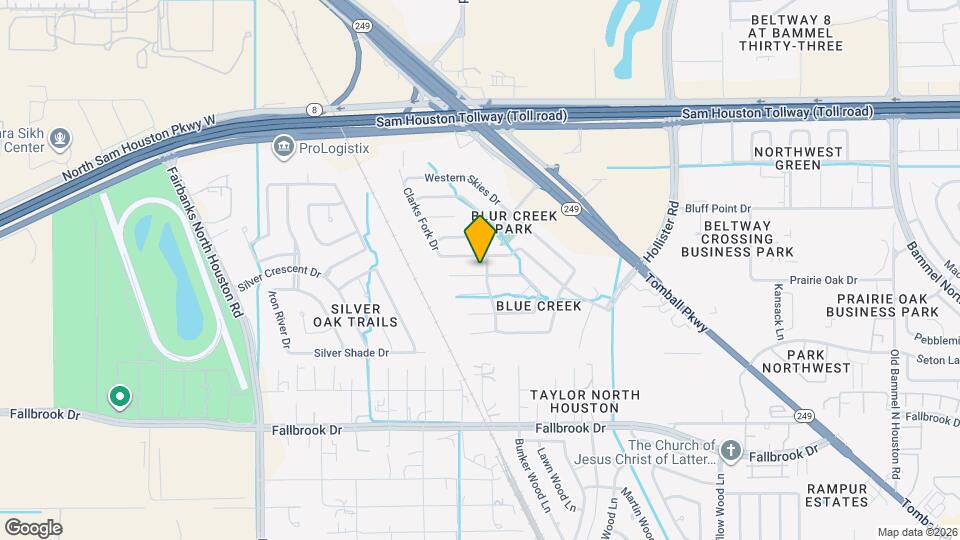 15406 Hensen Creek Dr Mapa y Detalles de la Ubicación